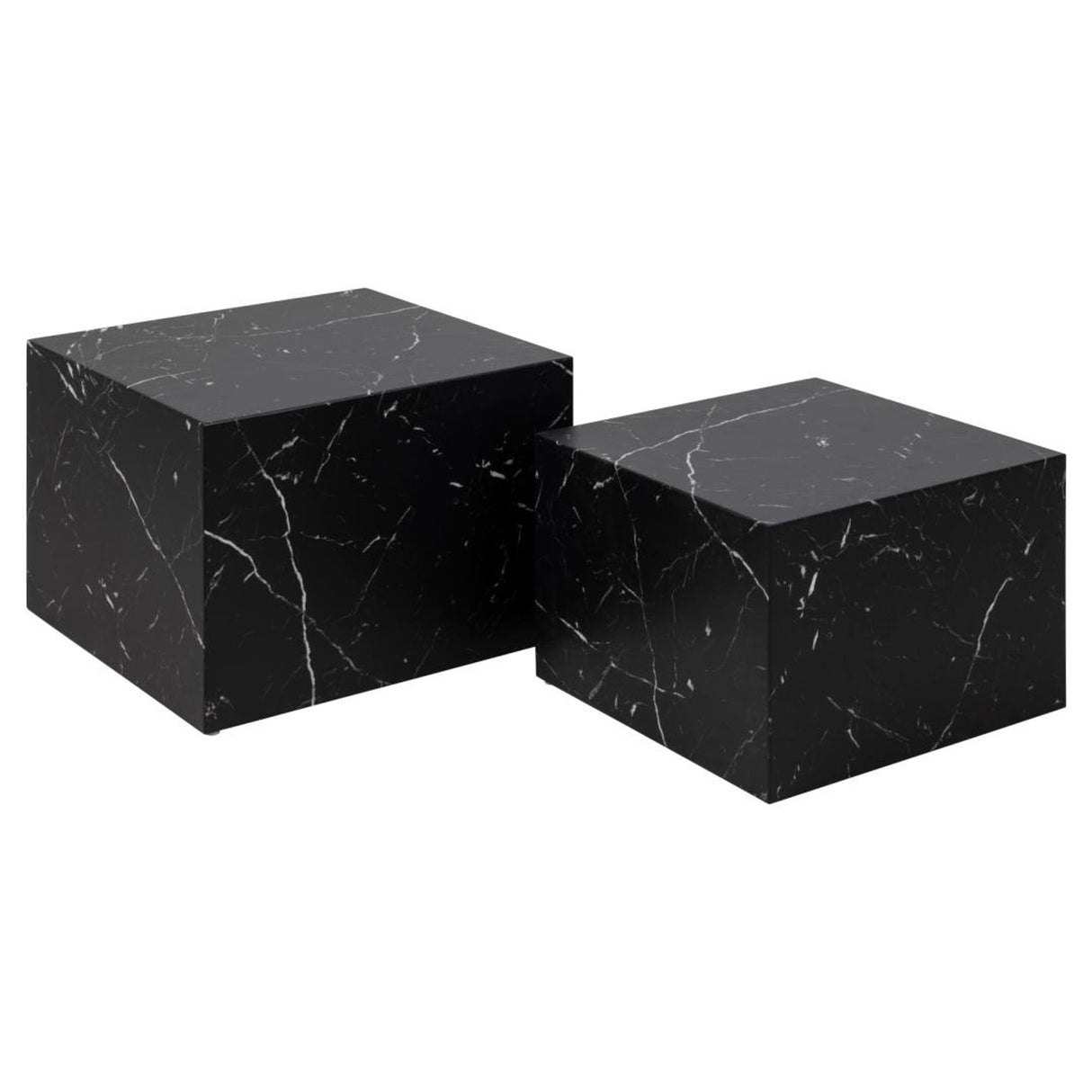 Dijon Soffbord Fyrkantig 40x58x58 cm Svart Marquina