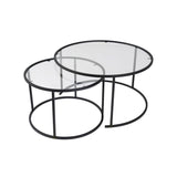 Nairobi Set (80 x 43 x 80 cm) Soffbordsset Svart