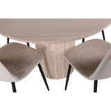 Bianca, Polar Rund matgrupp Beige, Svart, Svart,Vitt, ⌀110