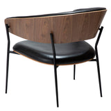 Crib Loungefåtölj Vintage Black, Walnut