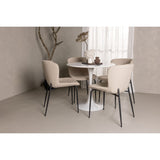 Hamden, Modesto Rund matgrupp Beige, svart, Vit, ⌀80