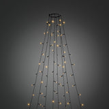 LED Appstyrd Svart Kabel Julgransbelysning 240 cm, Amber