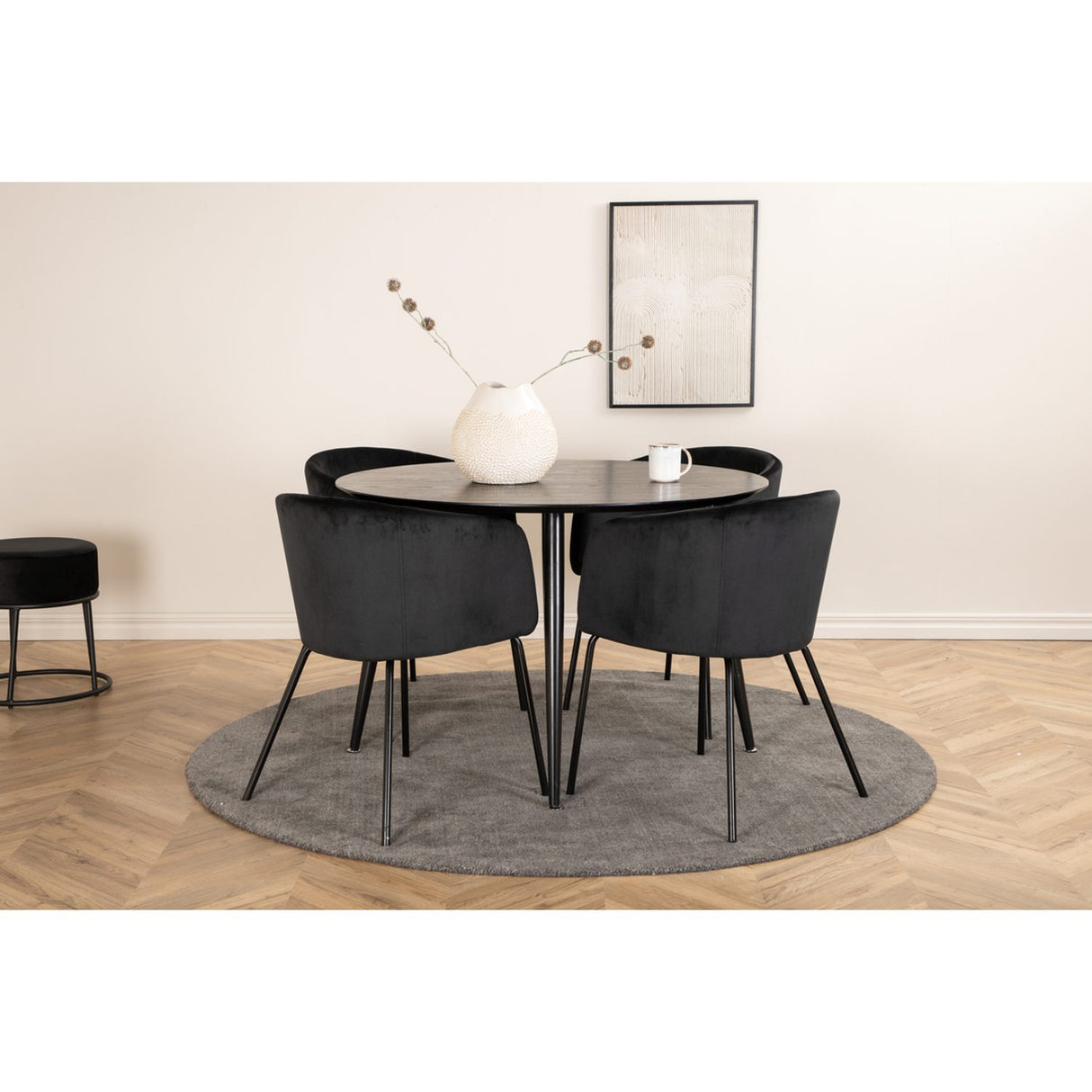 Dipp, Berit Rund matgrupp Svart, Svart, ⌀115