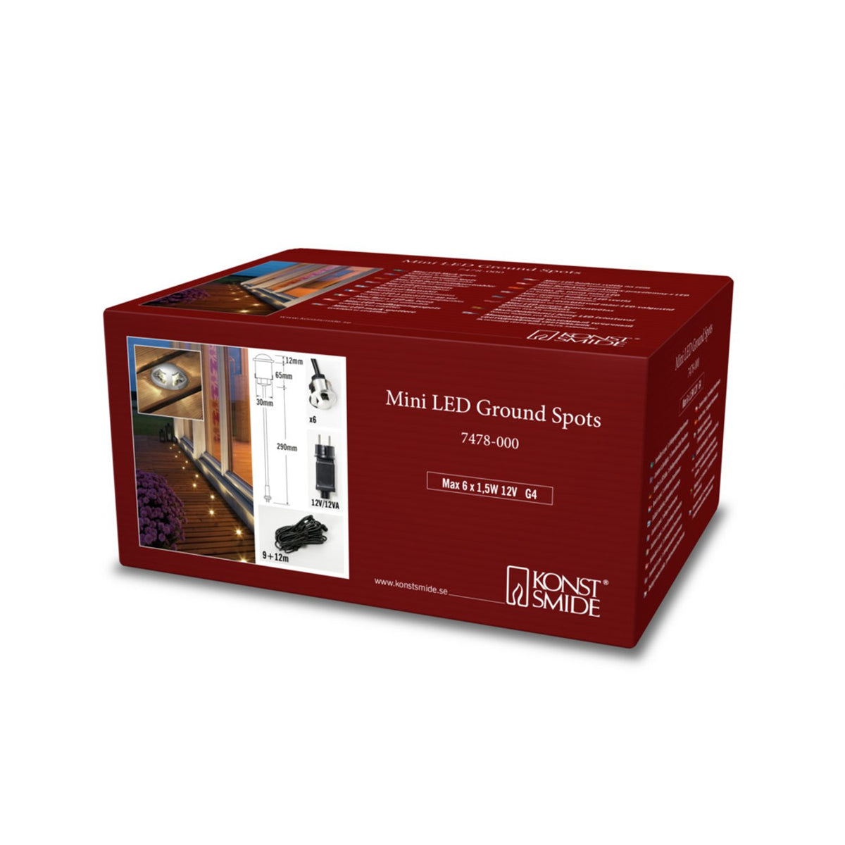 Mark 6-pack Mini-LED G4 Välvd Spotlight Ute