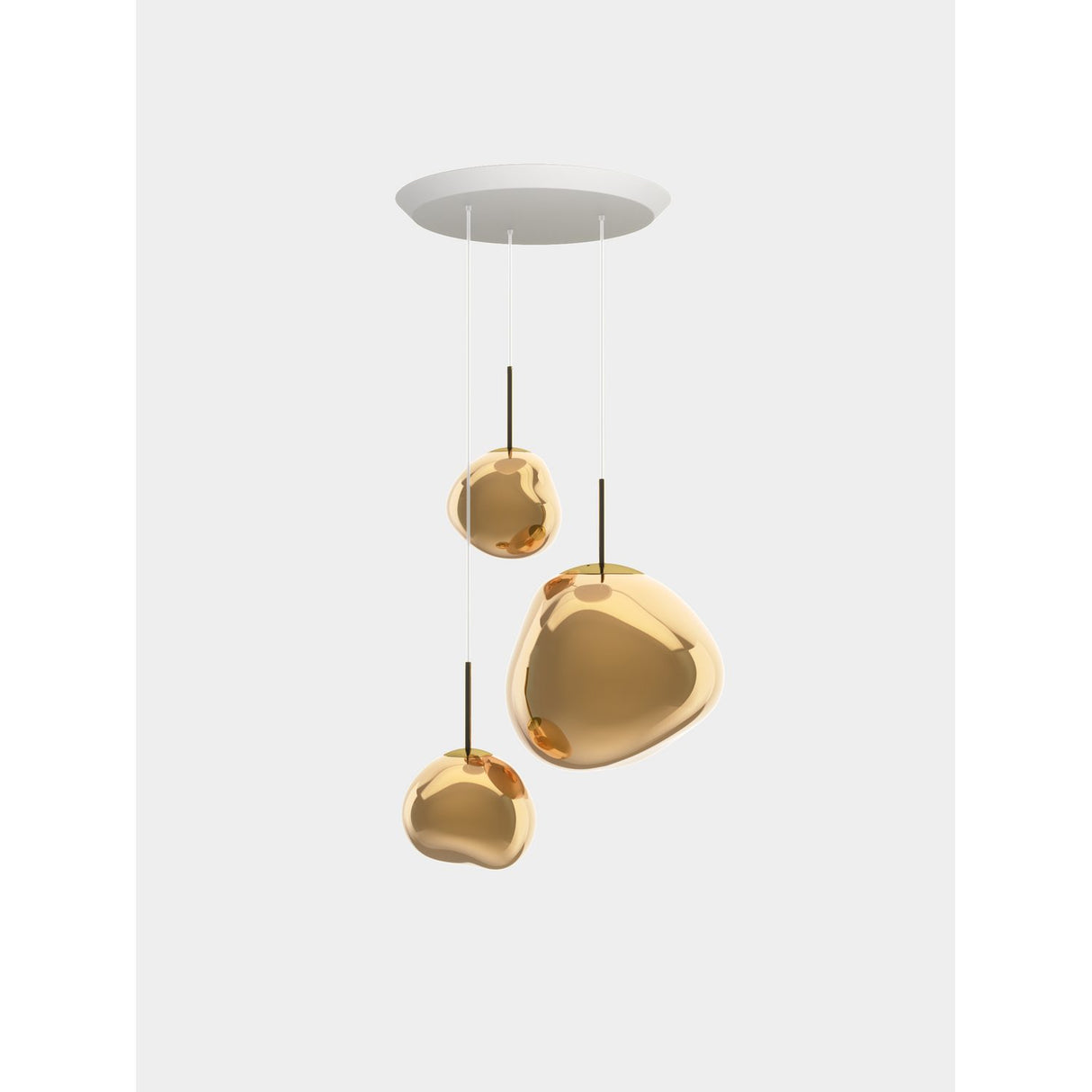 Melt Trio Round Pendelsystem Gold