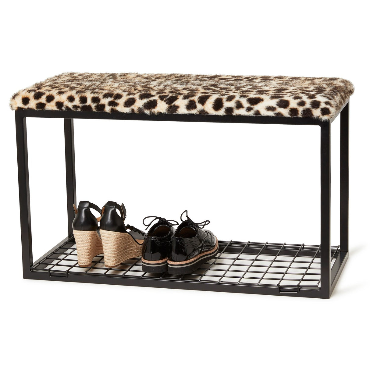 Palle L Bänk Leopard/Black