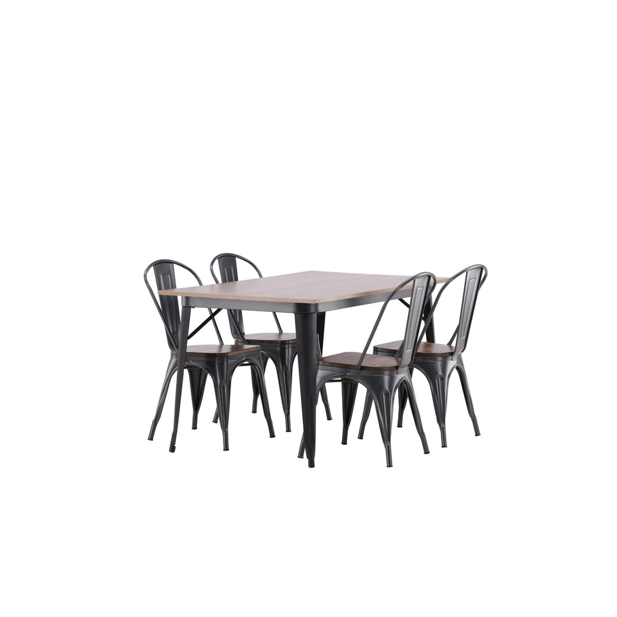 Tempe, Tempe Rektangulär matgrupp Valnöt, mörkgrå, Valnöt, 140 x 80