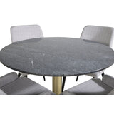 Estelle, Plaza Rund matgrupp Svart,Grå, Guld, Mörkgrå, ⌀106