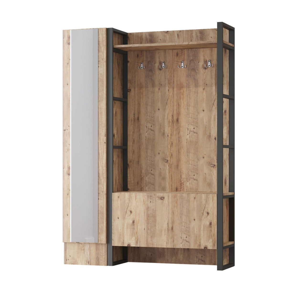 Paramaribo Slim (90 x 180 x 34 cm) Atlantisk furu Hallstativ