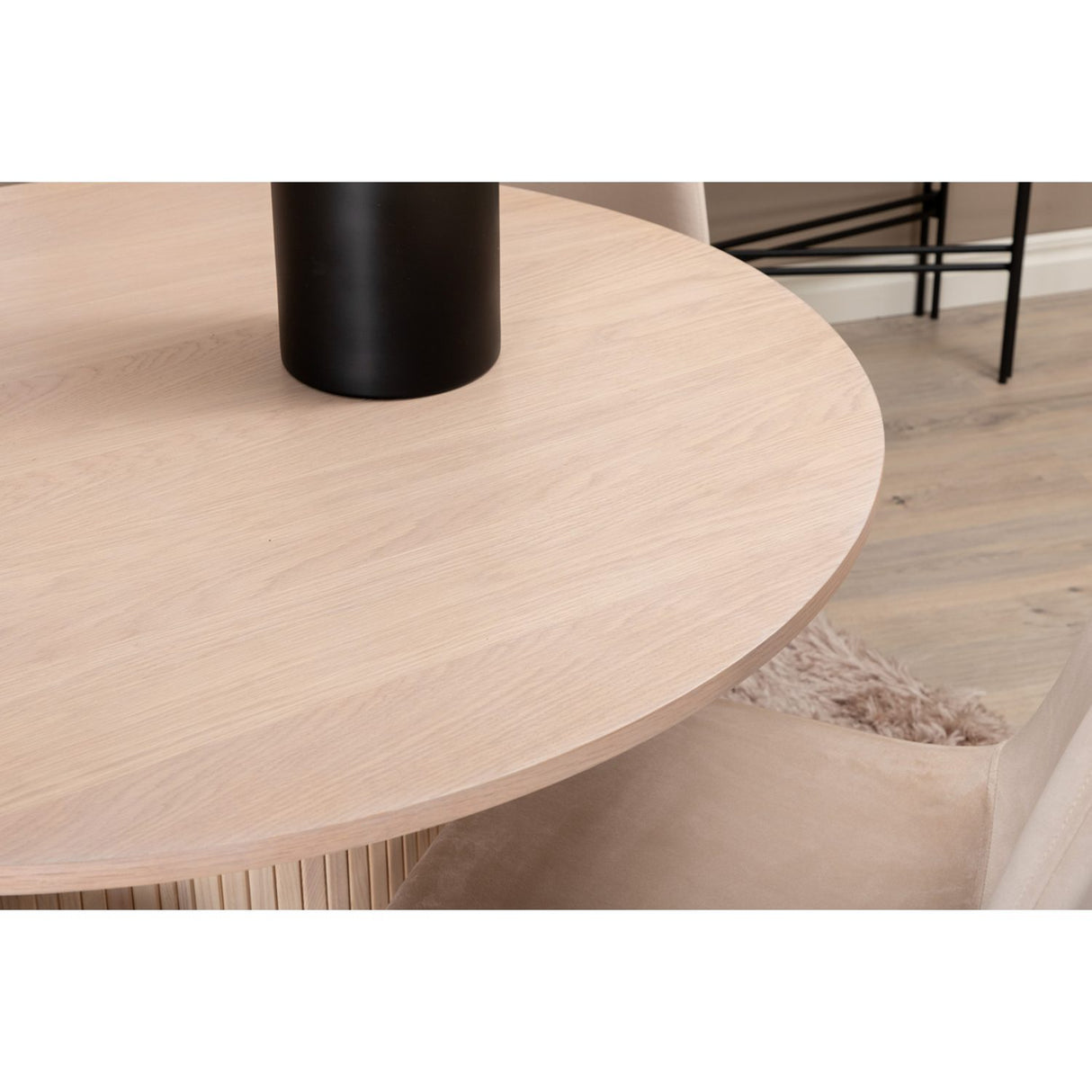 Bianca, Polar Rund matgrupp Beige, Svart, Svart,Vitt, ⌀110
