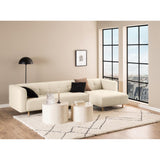 Dijon Soffbord Rund 40x58x58 cm Travertin