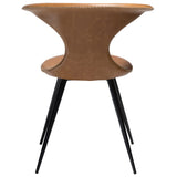 Flair Stol Light Brown Leather, Black