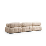 Vienna Beige L1-O1-1R-PUF (288 x 95 x 75 cm) Hörnsoffa Creme