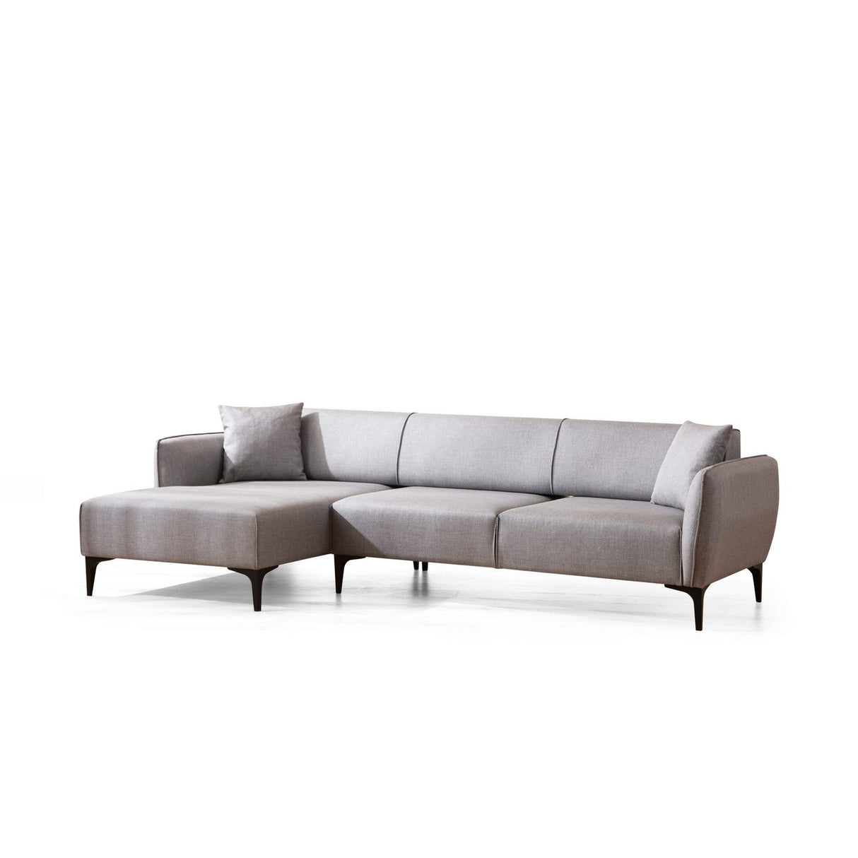 Belissimo (140-270 x 95 x 67 cm) Hörnsoffa Grå, Vänster