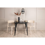 Tempe, Åstol Rektangulär matgrupp Beige, Svart, 80 x 80