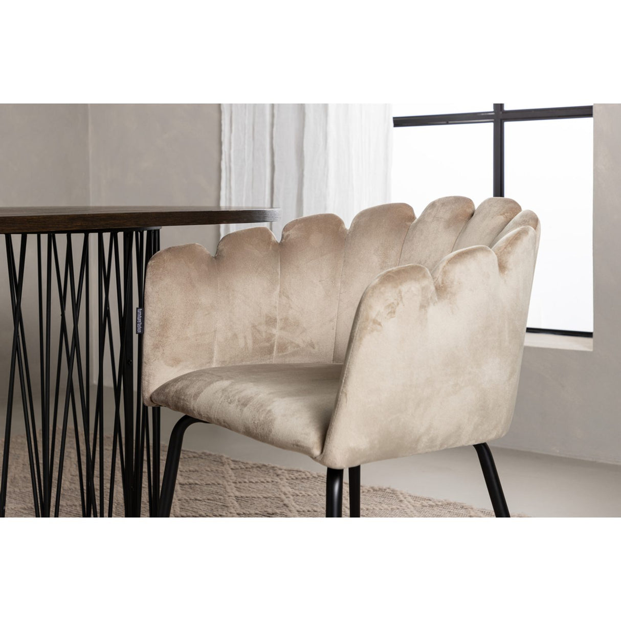 Stone, Limhamn Oval matgrupp Beige,Svart, Svart, mocka, 220 x 100