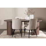 Härön, Leone Ovalt matgrupp Beige,Svart, Mocka, 200 x 90