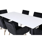Jimmy, Petra Rektangulär matgrupp Svart,Koppar, Svart,Vitt, 195 x 90