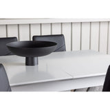 Disa, Lily Rektangulär matgrupp Svart,Silver, Grå,Vit, 120 x 80