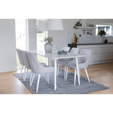 Polar, Plaza Rektangulär matgrupp Grå,Vit, Vit, 180 x 90