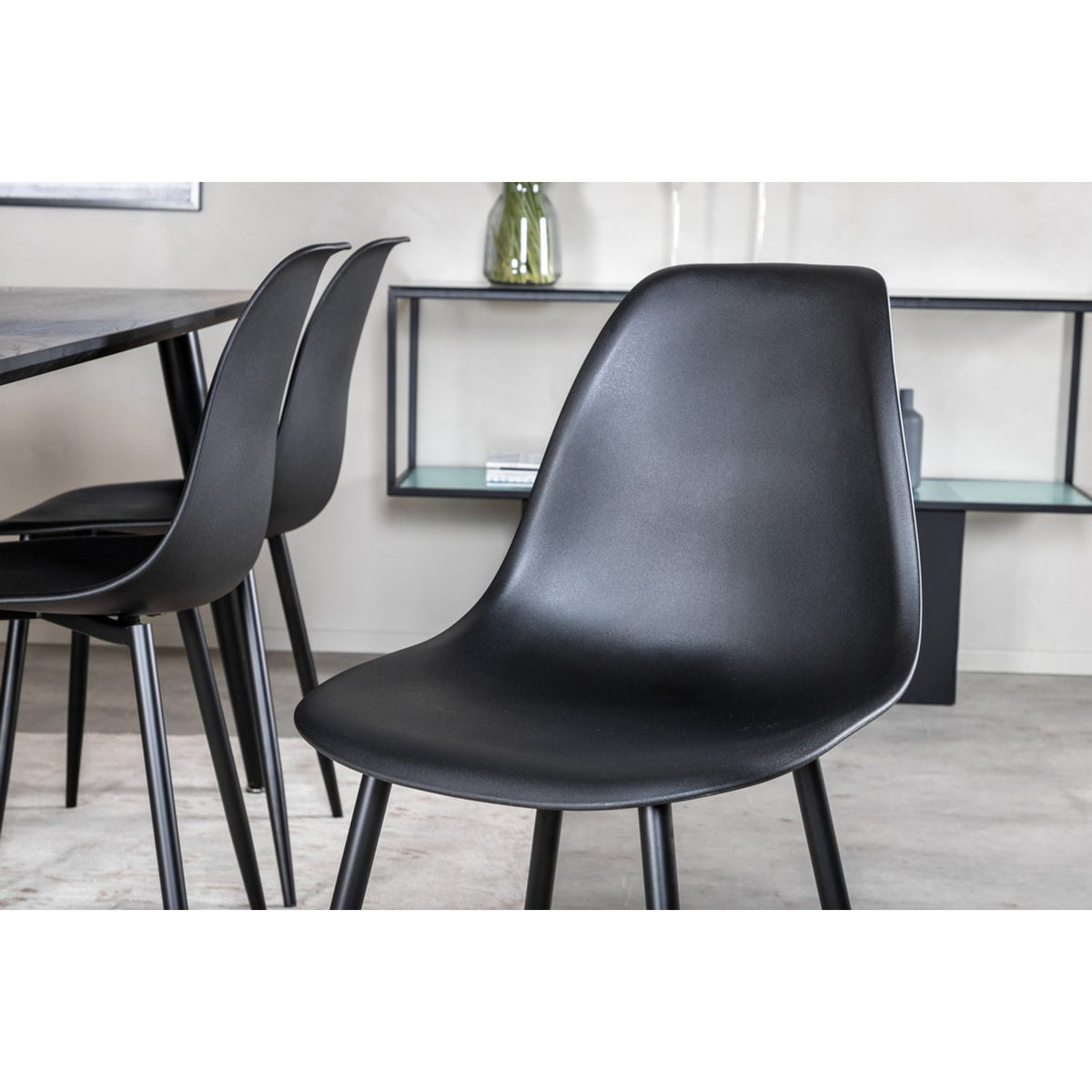 Dipp, Polar Rektangulär matgrupp Svart, Svart, 180 x 90