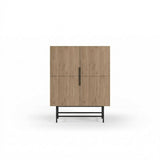 Edinburgh (100 x 128 x 40 cm) Sideboard Naturlig ek svart