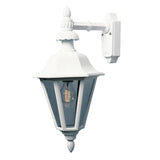 Pallas E27 Stor Vägglampa Ute Ned, Mattvit