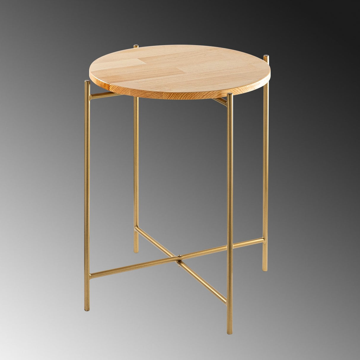 Shado IV (46 x 56 x 46 cm) Soffbord Guld Natur