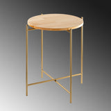 Shado IV (46 x 56 x 46 cm) Soffbord Guld Natur