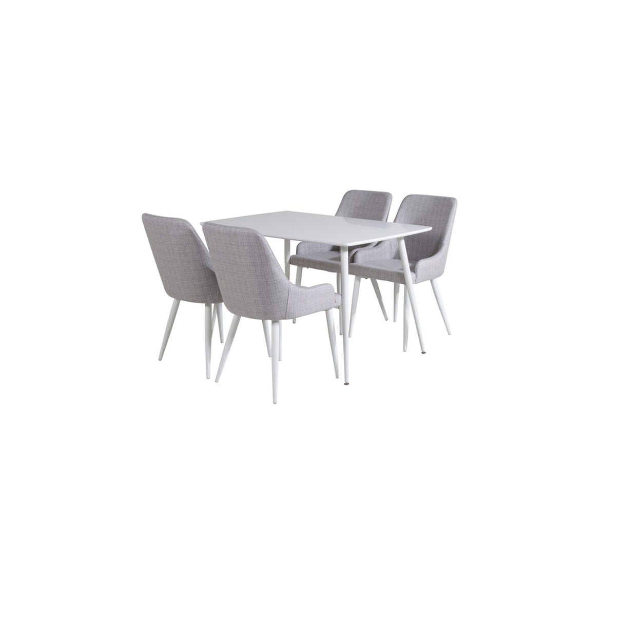Polar, Plaza Rektangulär matgrupp Grå,Vit, Vit, 120 x 75