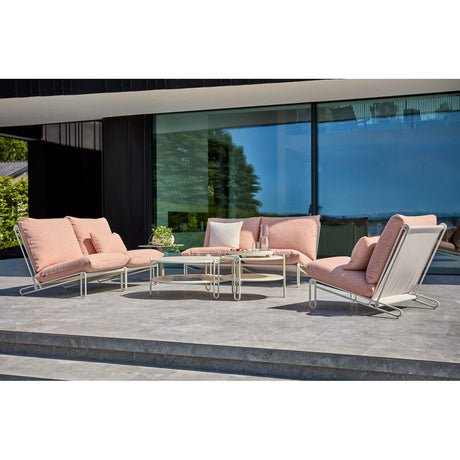 Blixt Loungefåtölj Pearl White/Teddy Orange