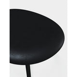 Slab Ottoman Black Leather Black
