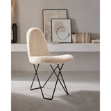 Cactus Sheepskin Stol Svart, Vit