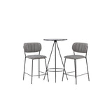 Bistro, Bell Rund matgrupp Svart,Grå, Svart, ⌀60