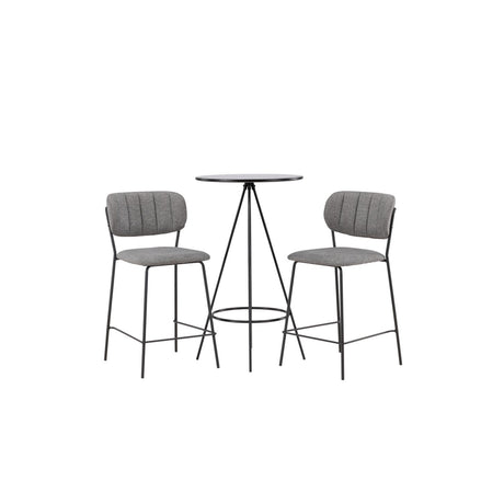 Bistro, Bell Rund matgrupp Svart,Grå, Svart, ⌀60
