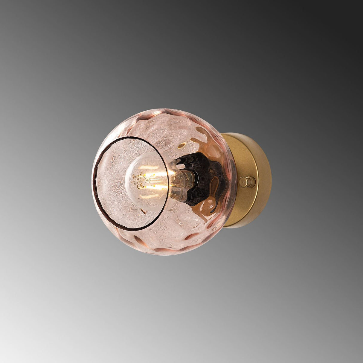 Maputo (15 x 18 x 15 cm) Rosa guld Vägglampa