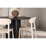Olivia, Åstol Rund matgrupp Beige, Svart, 4st