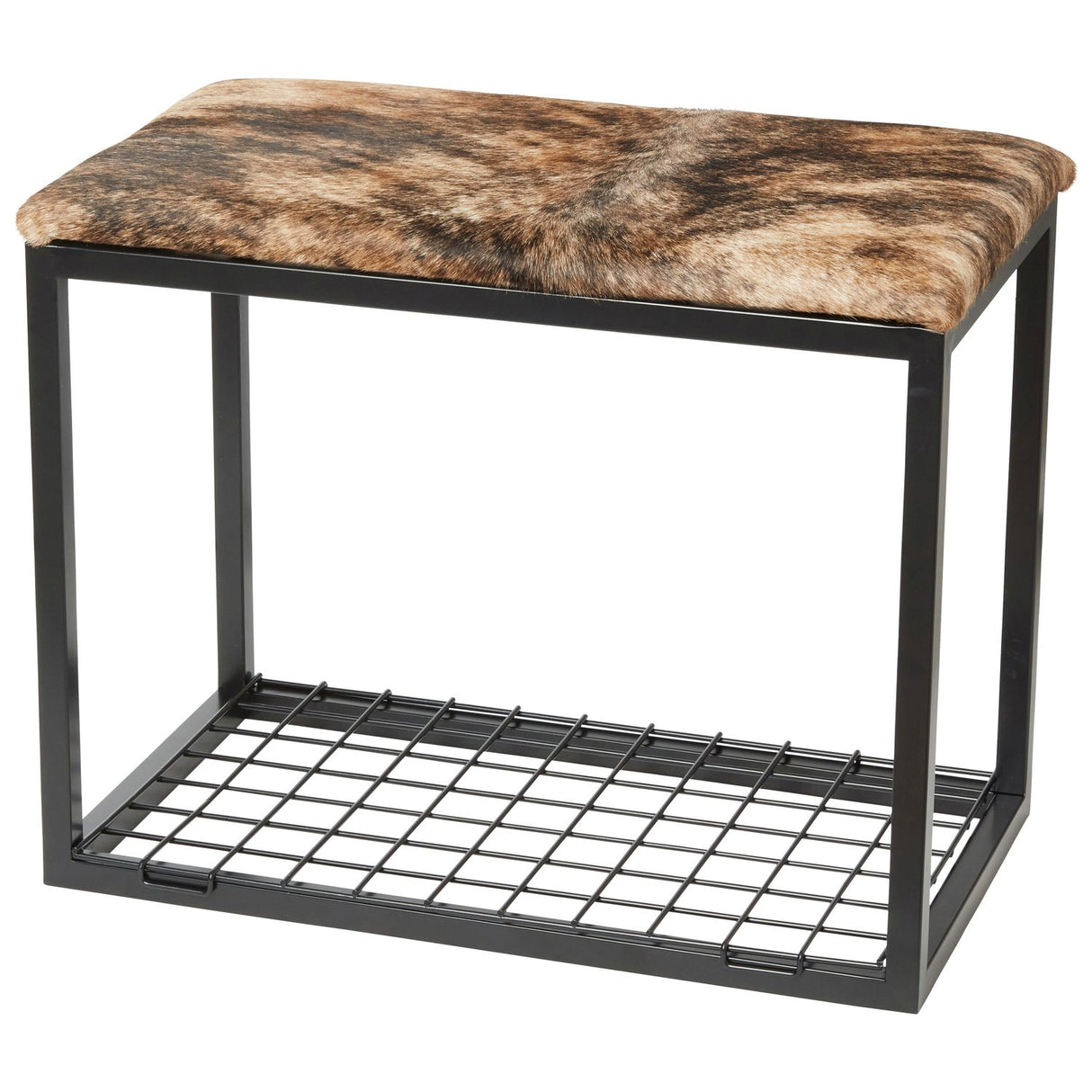 Palle M Cowhide Brown/Black Bänk