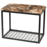 Palle M Cowhide Brown/Black Bänk