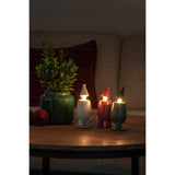 3 Ljus LED Trä Tomtenissar Dimmer Elljusstake