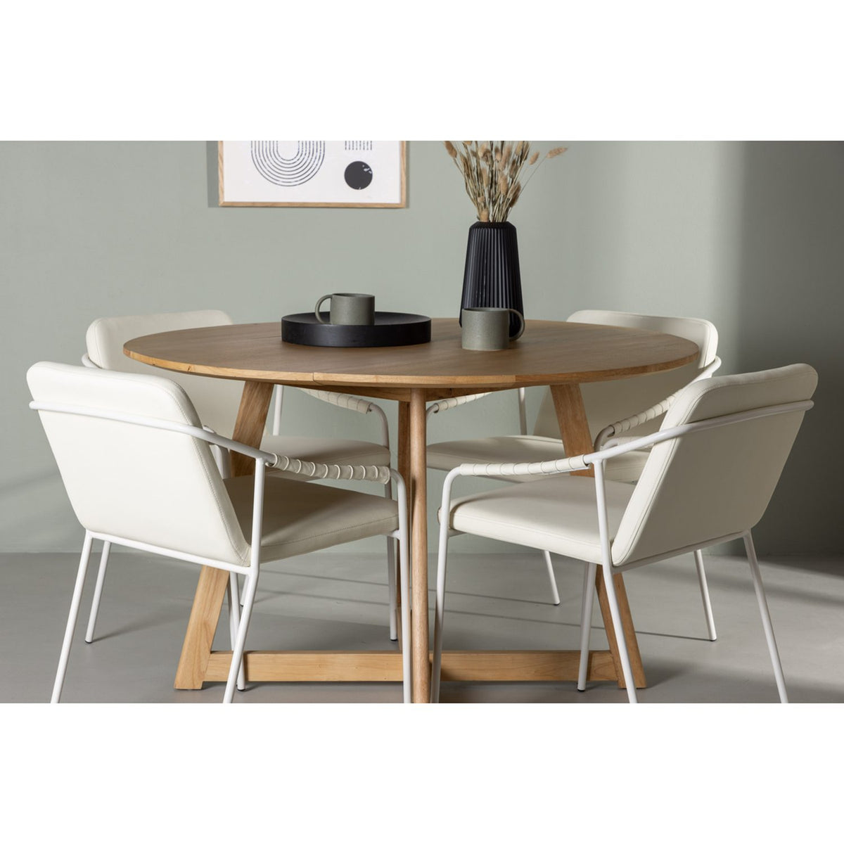 Yakidon, Tvist Rund matgrupp Beige, Brun, ⌀120