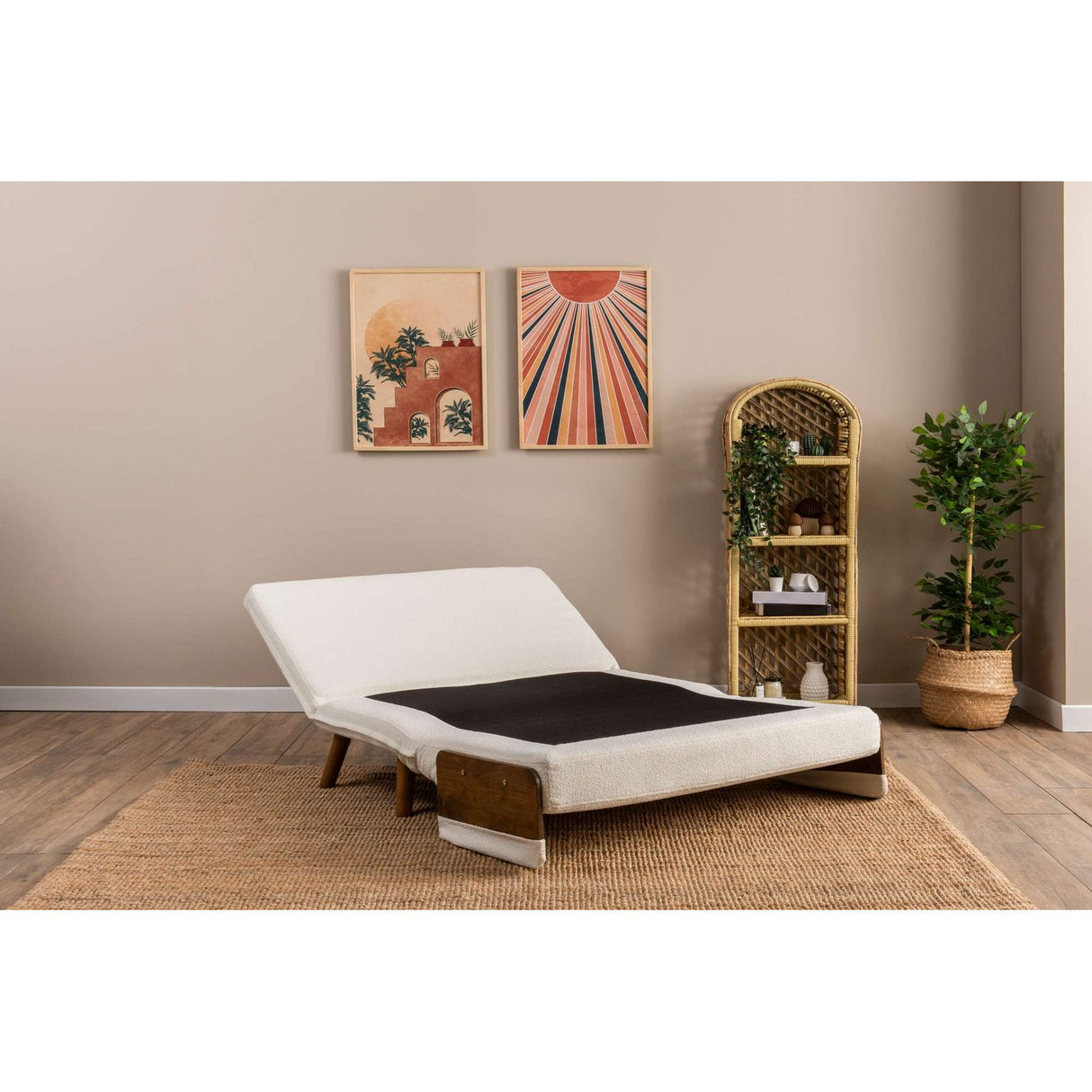 Cosmo Two (78 x 120 x 82 cm) 2-sits bäddsoffa Vit