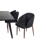 Dipp, Arch Rektangulär matgrupp Svart,Natur, Svart, 180 x 90