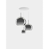 Mirror Ball Rund serie Pendelsystem LED Silver