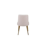 Velvet Deluxe Matstol Beige, Polyestersammet