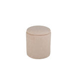 Limpen Puff Beige, Polyester teddy