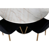 Estelle, Polar Rund matgrupp Svart,Guld, Svart,Vit, ⌀106
