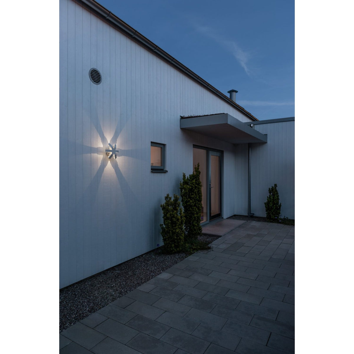 Pescara Stjärna HP-LED 3W Vägglampa Ute Vit