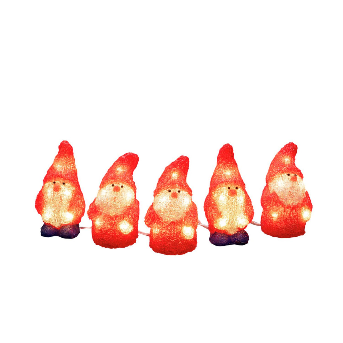 Tomtar akryl 5st 40 LED 13.5 cm Ljusdekoration Ute