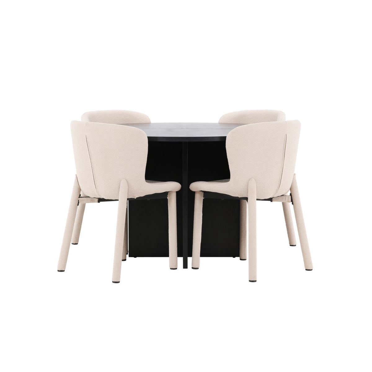 Strada, Astoria Oval matgrupp Beige, Svart, ⌀120